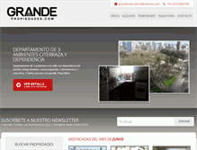 Tablet Screenshot of grandepropiedades.com